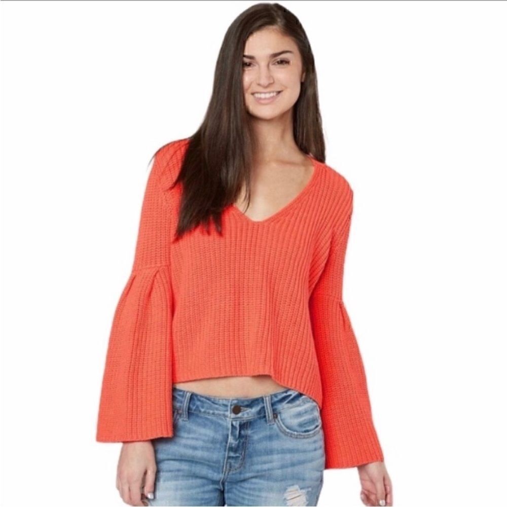 Free People Damsel Bell Sleeve Sweater - S